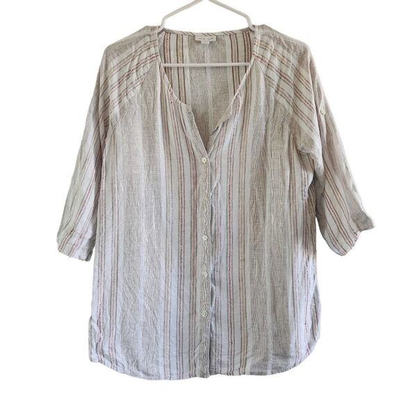 J. Jill love linen Blouse SIZE S Petite - Picture 1 of 6
